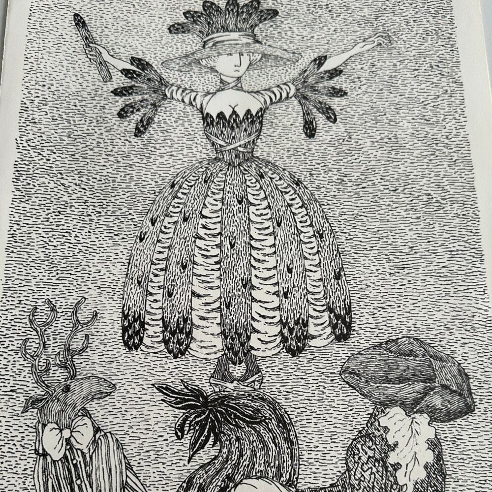 Edward Gorey La Duchesse de K Ballet Art Print 16x11 Illustration ~260217-WH 776